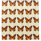 Orange Butterfly Duschvorhang (Vorderseite)