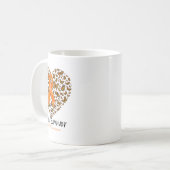 Orange Butterfly Herz Ich bin ein Überlebender Crp Kaffeetasse (Vorderseite Links)