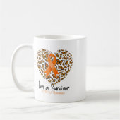 Orange Butterfly Herz Ich bin ein Überlebender Crp Kaffeetasse (Links)