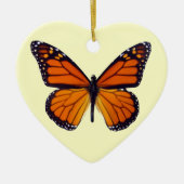 Orange Butterfly Herzdekoration Keramikornament (Vorne)
