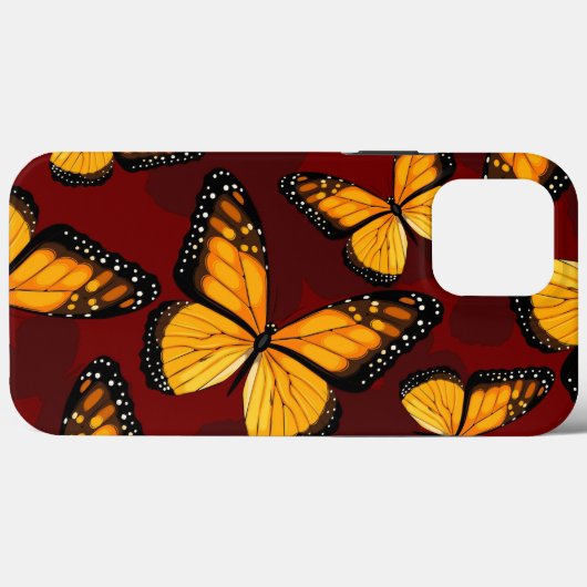 Orange Butterfly iPhone | Schmetterling iPhone 13 Case-Mate iPhone Hülle (Rückseite (Horizontal))