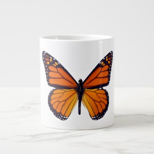 Orange Butterfly Jumbo Tasse (Vorderseite)