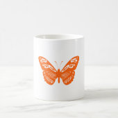 Orange Butterfly Kaffeetasse (Mittel)