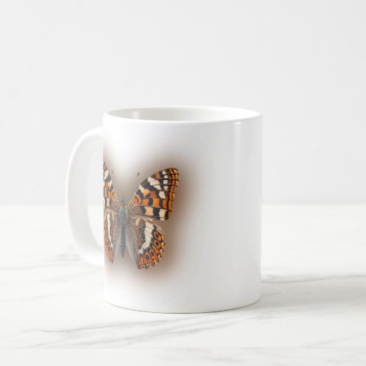 Orange Butterfly Kaffeetasse (Vorderseite Links)