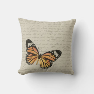 Orange Butterfly Kissen