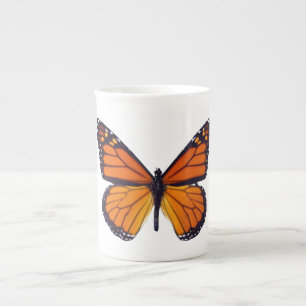 Orange Butterfly Knochen China Tasse