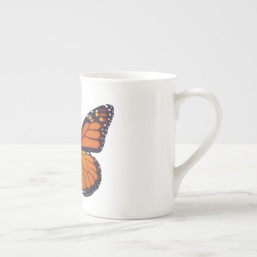 Orange Butterfly Knochen China Tasse (Rechts)