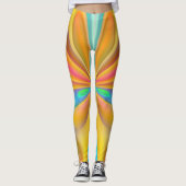 Orange Butterfly Leggings (Vorderseite)