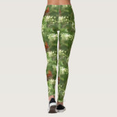 Orange Butterfly Leggings mit Personalisiertem Nam (Rückseite)