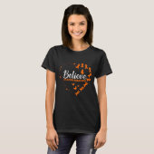 Orange Butterfly Leukemia Awareness T-Shirt (Vorne ganz)