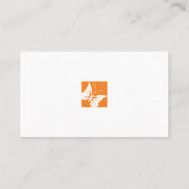 Orange Butterfly Logo Modern Business Card Visitenkarte (Rückseite)