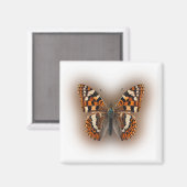 Orange Butterfly Magnet (Vorderseite/Rückseite)
