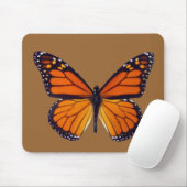 Orange Butterfly Mouse Pad Mousepad (Mit Mouse)