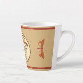 Orange Butterfly Mushroom Moon Milchtasse (Rechts)