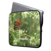 Orange Butterfly, Name, Computer Laptopschutzhülle (Vorderseite Links)