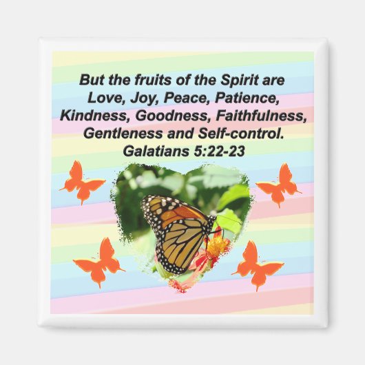 ORANGE BUTTERFLY OBST DER SPIRITGALATIANER 5 MAGNET (Vorne)