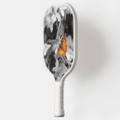 Orange Butterfly on Blossom Pickleball Paddle (Links)