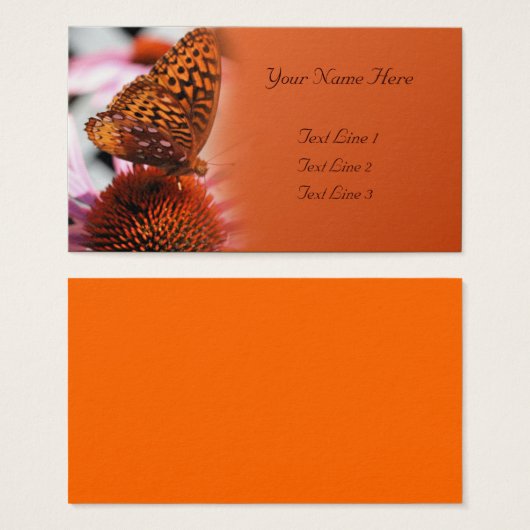 Orange Butterfly On Flower Natur (Vorne & Hinten)