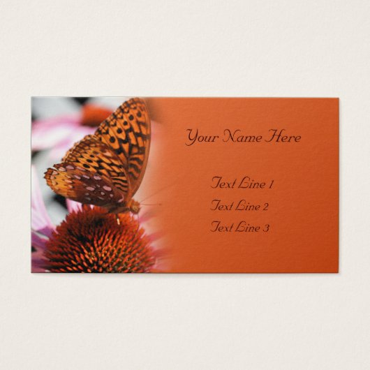 Orange Butterfly On Flower Natur (Vorderseite)