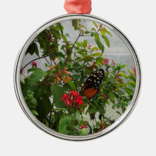 ORANGE BUTTERFLY ORNAMENT AUS METALL