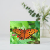 Orange Butterfly Postcard Postkarte (Stehend Vorderseite)