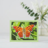 Orange Butterfly Postkarte (Stehend Vorderseite)