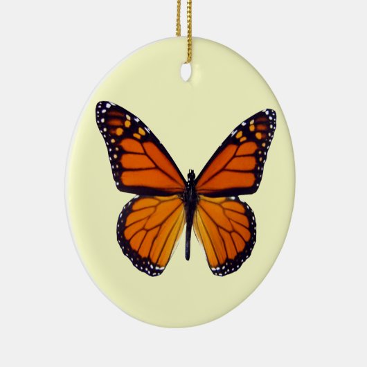 Orange Butterfly Round Ornament (Rechts)