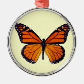 Orange Butterfly Round Ornament (Vorne)