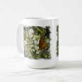 Orange Butterfly und Biene Kaffeetasse (Vorderseite Links)