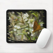 Orange Butterfly und Biene Mousepad (Mit Mouse)