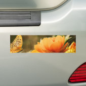 Orange Butterfly und Blume Autoaufkleber (Auf Auto)