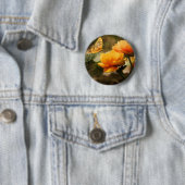 Orange Butterfly und Blume Button (Beispiel)