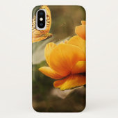 Orange Butterfly und Blume Case-Mate iPhone Hülle (Rückseite)