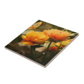 Orange Butterfly und Blume Fliese (Seite)