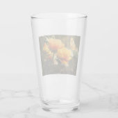 Orange Butterfly und Blume Glas (Rückseite)