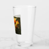 Orange Butterfly und Blume Glas (Links)