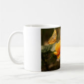 Orange Butterfly und Blume Kaffeetasse (Links)