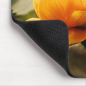Orange Butterfly und Blume Mousepad (Ecke)