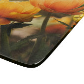 Orange Butterfly und Blume Schneidebrett (Ecke)