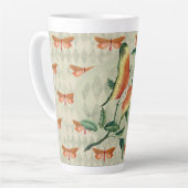 Orange Butterfly Vine Latte Tasse (Linke Ecke)