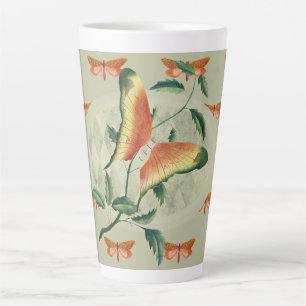 Orange Butterfly Vine Latte Tasse