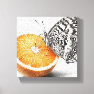 Orange Butterfly Wall Art Leinwanddruck