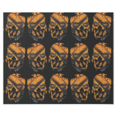 Orange Butterfly Wings Skulls Black Geschenkpapier (Flach)