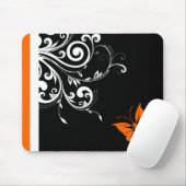 Orange Butterfly Wirbel Mousepad (Mit Mouse)