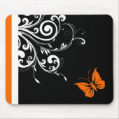 Orange Butterfly Wirbel Mousepad (Vorne)