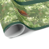 Orange Butterfly Wrapping Paper v2 Geschenkpapier (Rolleneckpunkt)