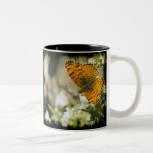 Orange Butterfly Zweifarbige Tasse
