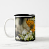 Orange Butterfly Zweifarbige Tasse (Links)