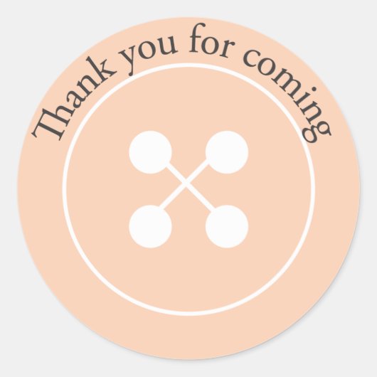 Orange Button Baby Showsticker Runder Aufkleber (Vorderseite)