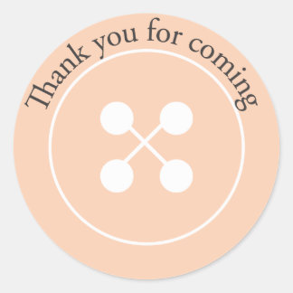 Orange Button Baby Showsticker Runder Aufkleber
